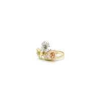 Tri-Color Jasmine CZ Ring (14K) side 1 - Popular Jewelry - New York