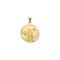 Our Lady of Guadalupe Medallion Pendant Large (14K) front - Popular Jewelry - New York
