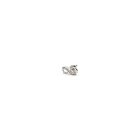 Diamond Infinity Stud Earrings white (14K) side - Popular Jewelry - New York