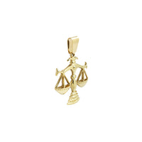 Balance Scale Pendant (14K) side - Popular Jewelry - New York