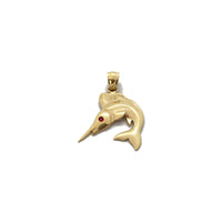 Barracuda CZ Pendant (14K) front - Popular Jewelry - New York