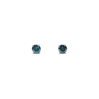 Blue Diamond Solitaire Stud Earring (14K)