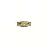 Double-Row Diamond Eternity Band (14K) front - Popular Jewelry - New York