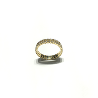 Double-Row Diamond Eternity Band (14K) up - Popular Jewelry - New York