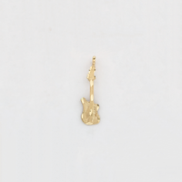 Electric Guitar Diamond Cut Pendant (14K) - Popular Jewelry