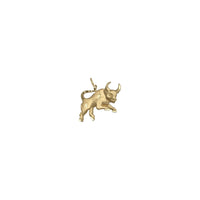 Galloping Bull Pendant (14K) front - Popular Jewelry - New York