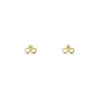 Infinity Plain Stud Earrings (14K)