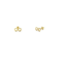 Infinity Plain Stud Earrings (14K) main - Popular Jewelry - New York