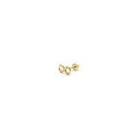Infinity Plain Stud Earrings (14K) side - Popular Jewelry - New York