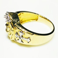 Jesus Head Crown Ring 14K Yellow Gold