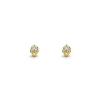 Lovey-Dovey Skull Stud Earrings (14K) front - Popular Jewelry - New York