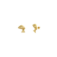 Nefertiti Head Stud Earrings (14K) front - Popular Jewelry - New York