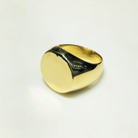 Custom Circle Signet Ring (Gold) (Silver)