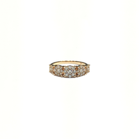 Multi-Cluster Diamond Ring (14K) front - Popular Jewelry - New York