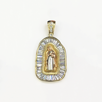 Tri-Color Guadalupe CZ Pendant (14K) - Popular Jewelry - New York