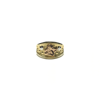 Thinking Baby Angel Tri-Color Ring (14K) front - Popular Jewelry - New York
