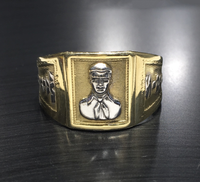 Malverde Two-Tone Ring (14K) front - Popular Jewelry - New York