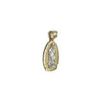 Our Lady of Guadalupe Two-Tone Diamond Cut Pendant (14K) left - Popular Jewelry - New York