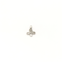 Butterfly Outline Diamond Pendant white (14K) front - Popular Jewelry - New York