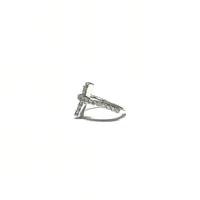 Sideways Cross Diamond Ring (14K) side - Popular Jewelry - New York