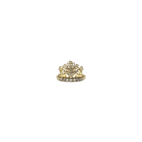 April Birthstone Luxury Crown CZ Ring (14K) front - Popular Jewelry - New York