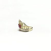 July Birthstone Crown CZ Ring (14K)