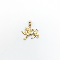 Lion Pendant (14K) front - Popular Jewelry - New York