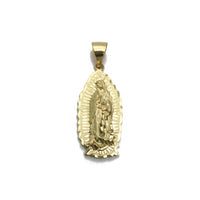 Our Lady of Guadalupe Diamond Cut Pendant (14K) front - Popular Jewelry - New York