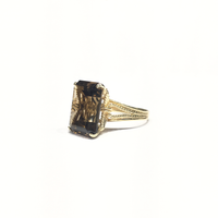Smoky Topaz Statement Ring (14K) side - Popular Jewelry - New York