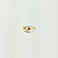 Stone Holder Hand CZ Ring (14K) front - Popular Jewelry - New York