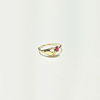 Stone Holder Hand CZ Ring (14K) side - Popular Jewelry - New York