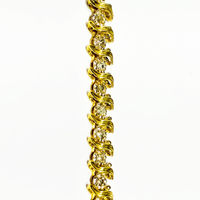 Double Swirl Diamond Tennis Bracelet (14K) - Popular Jewelry