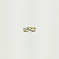Infinity CZ Three Stone Ring (14K)
