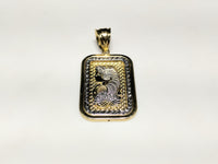 Lady Fortuna White Diamond Cut Border Pendant