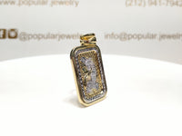 Lady Fortuna White Diamond Cut Border Pendant