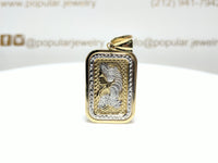 Lady Fortuna White Diamond Cut Border Pendant
