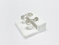 Diamond Spiral Teardrop Earrings (14K).