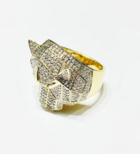 Diamond Panther Head Ring (10K)