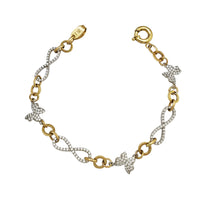 Butterfly & Infinity Sign Fancy Bracelet (14K).