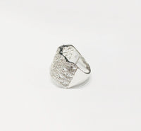 Criss Cross Sterling Silver CZ Ring