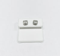 Diamond Square Earrings (14K).