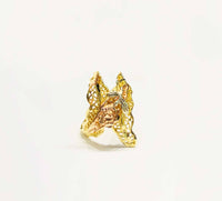 Tri-color Rose Ring (14K).