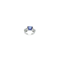 Tenzanite CZ Round Ring (Silver)