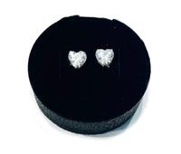 Heart CZ Earrings (14K).