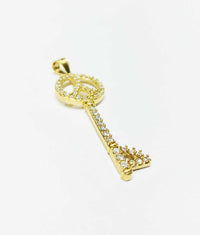 Key to peace CZ Pendant (14K).