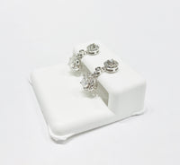 Diamond Round Earrings (14K).