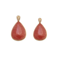 Rhodochrosite Teardrop Pendant (18K) main - Popular Jewelry - New York