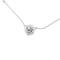 Diamond Rose Blossom Necklace White Gold (18K) top - Popular Jewelry - New York