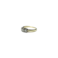 Three Diamond Ring (18K) side - Popular Jewelry - New York