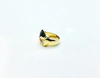 Owl Face CZ Ring (14K).